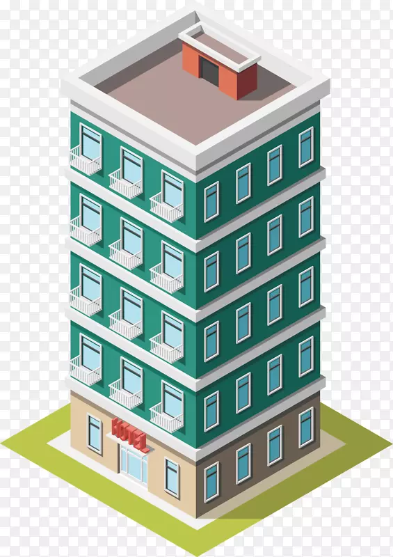矢量图蓝色一栋楼房PNG图片素材下载_图片编号yzozwgmq-免抠素材网