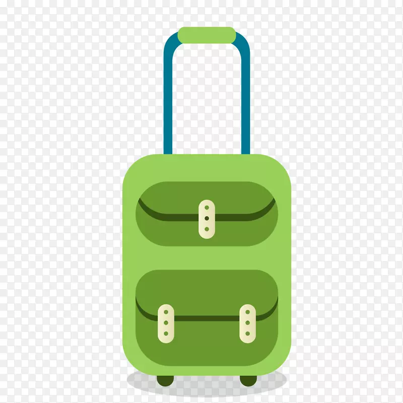 绿色的行李箱设计