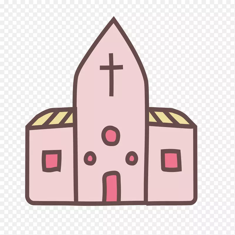 粉红色的十字教堂