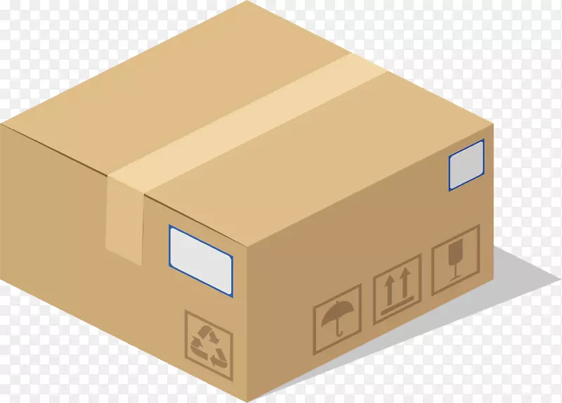 精致包装箱矢量卡纸瓦楞纸包装盒