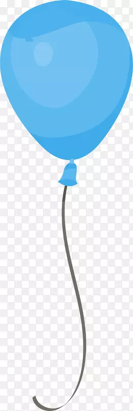 儿童节漂浮的蓝色气球