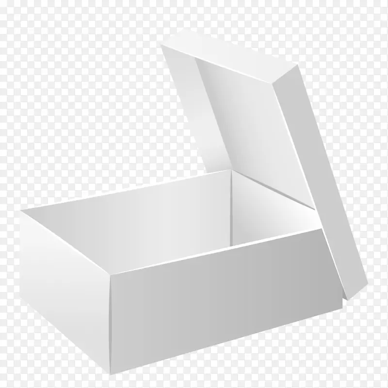 矢量扁平白色盒子