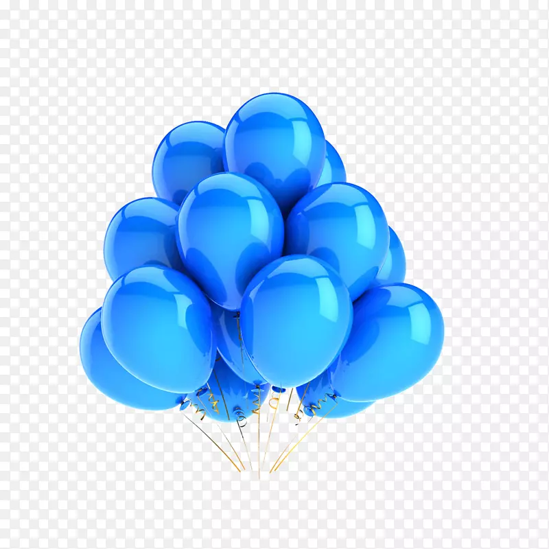 漂浮蓝色气球免扣素材