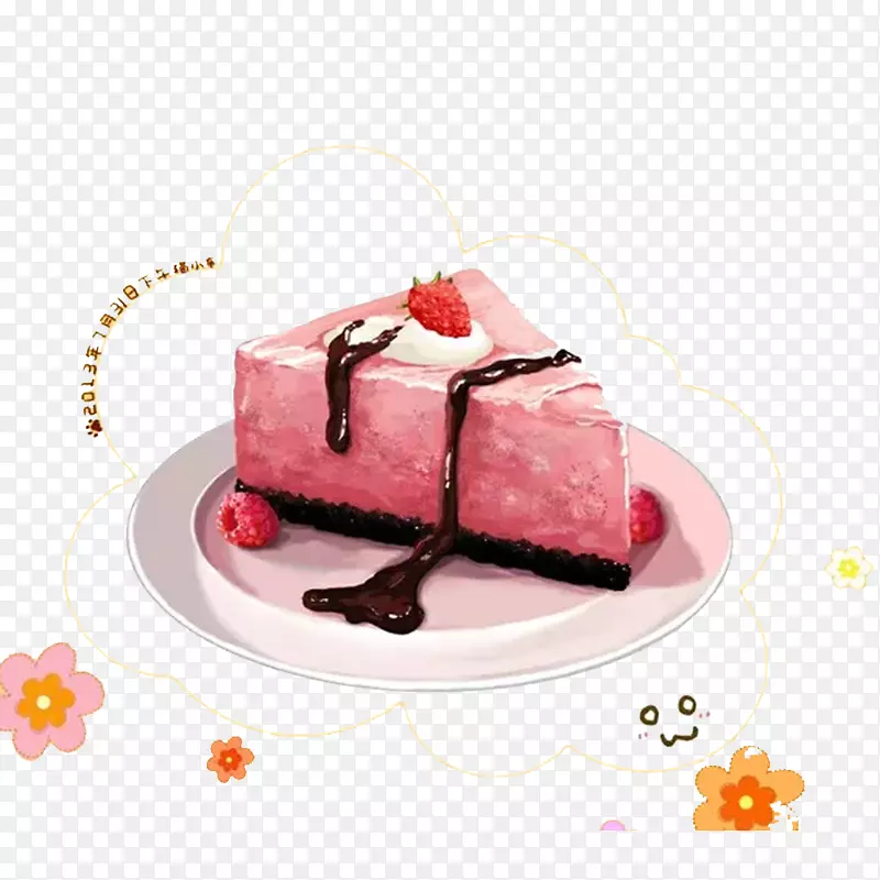 粉色蛋糕甜点