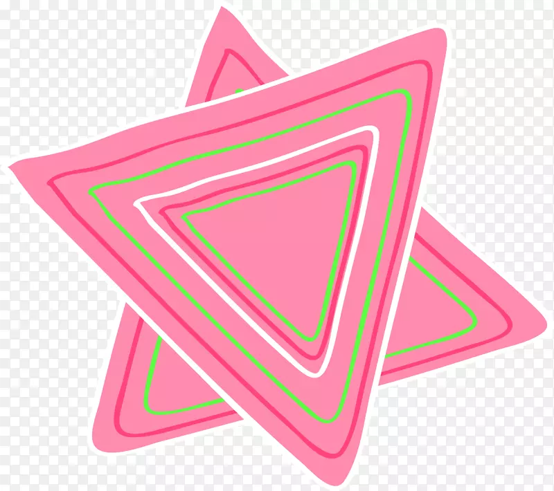 手绘粉色三角形