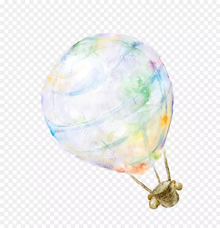 水彩热气球