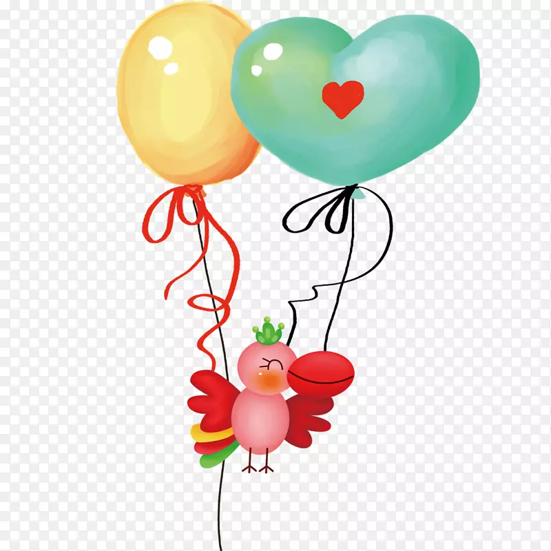 爱在情人节卡通爱心气球装饰下载