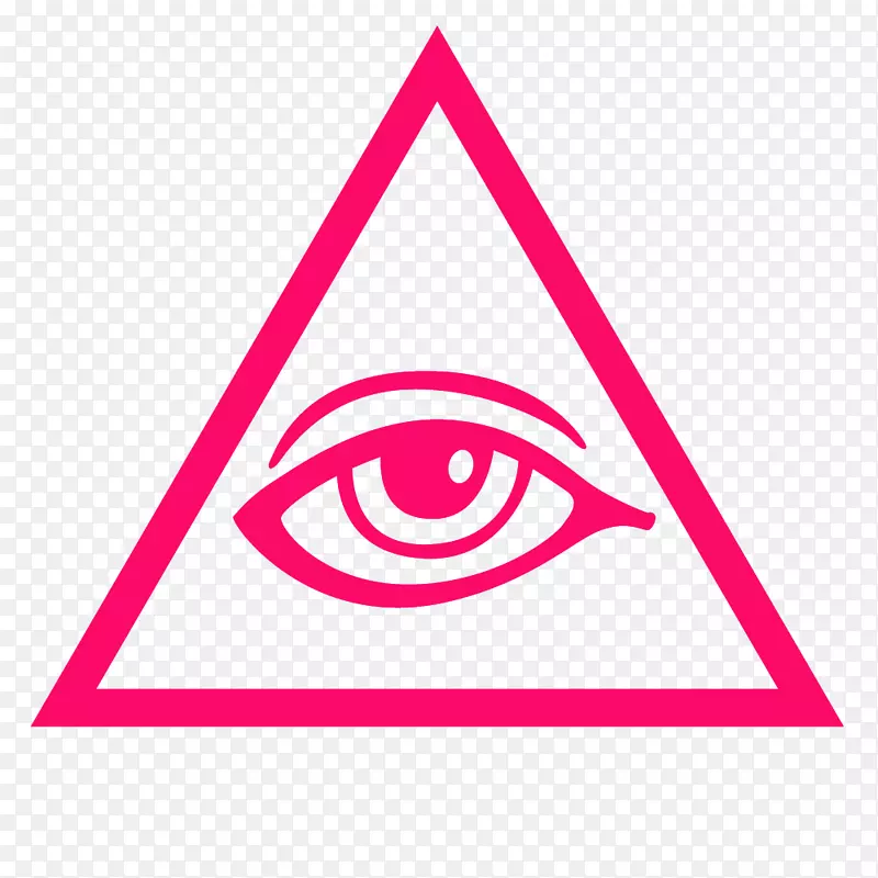 粉色边框眼镜图案正三角形