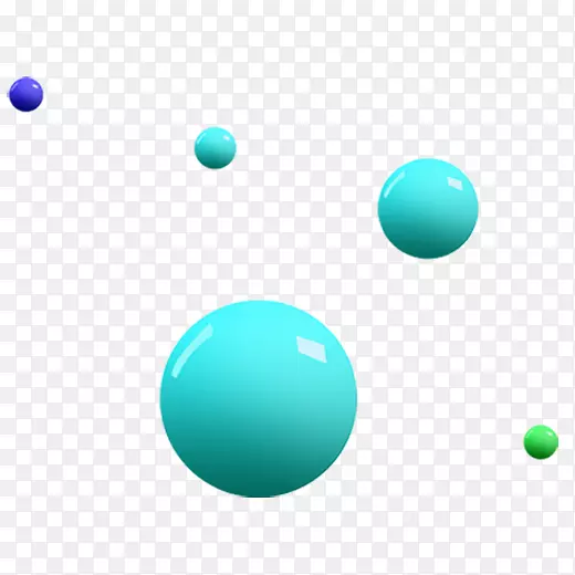 蓝色渐变光泽圆球元素