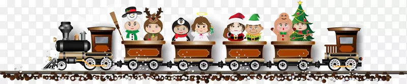 圣诞节棕色小火车