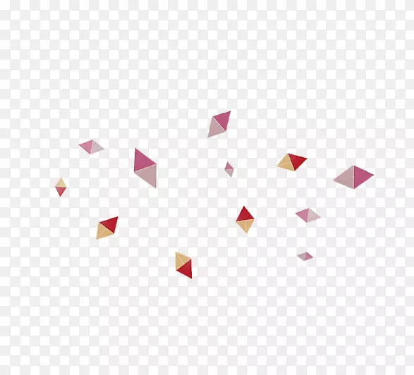 红色清新几何悬浮