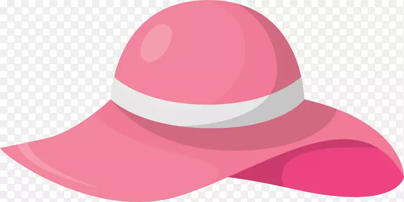 粉红色沙滩帽世界旅游设计图标素