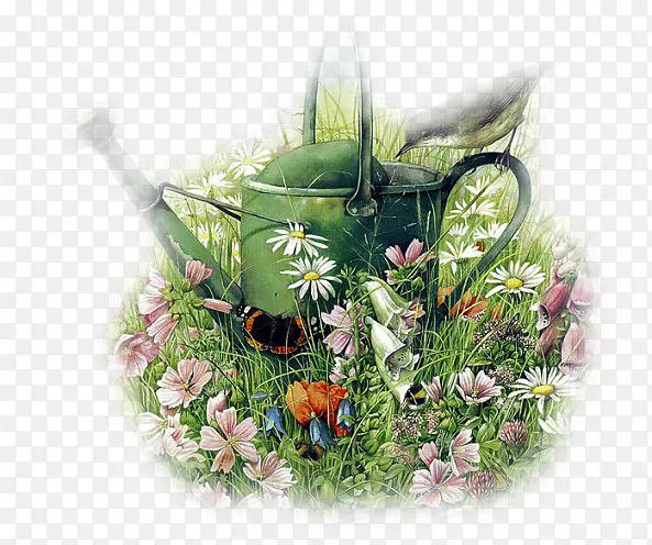 百花园和水壶
