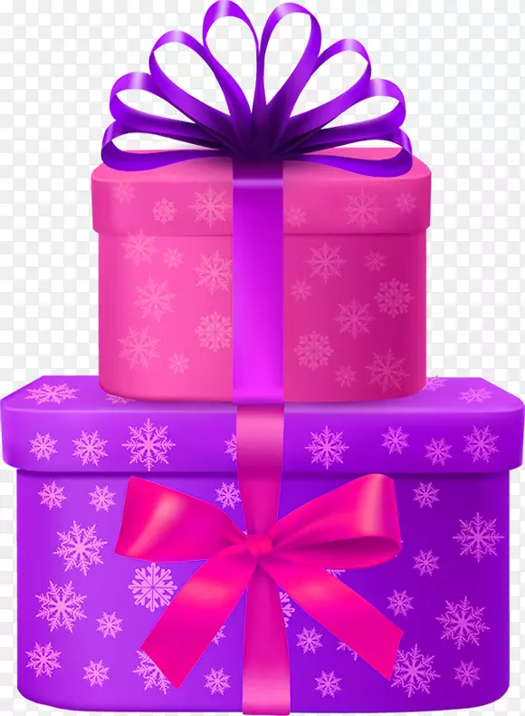 紫红色唯美礼物盒免费下载素材