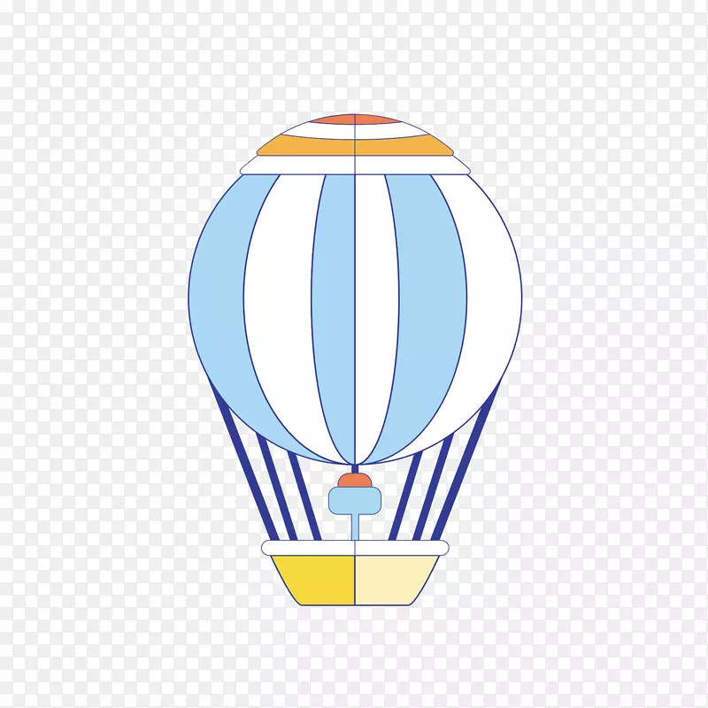 彩色手绘圆弧热气球元素