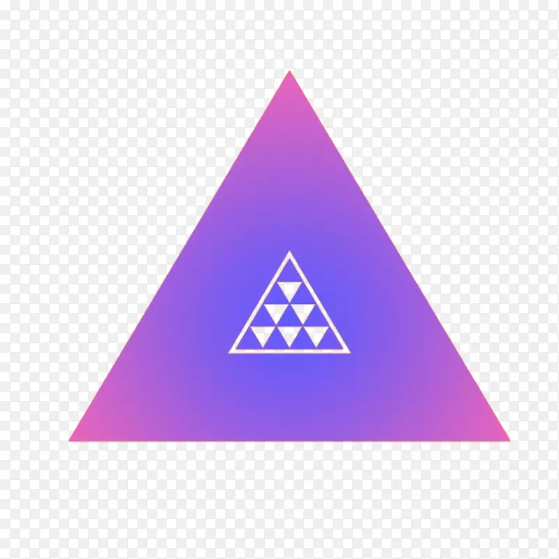紫色白色叠加正三角形