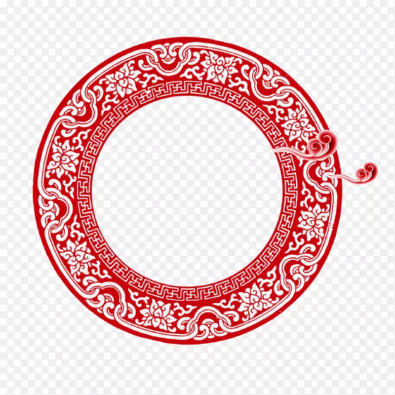 红色圆圈图案