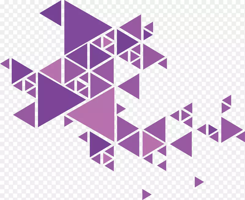 紫色三角形海报
