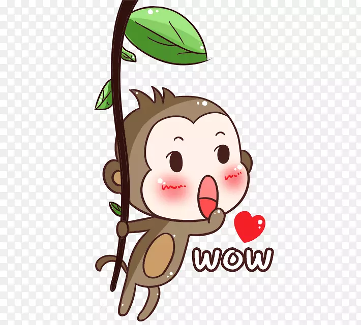猴子爬树免抠PNG