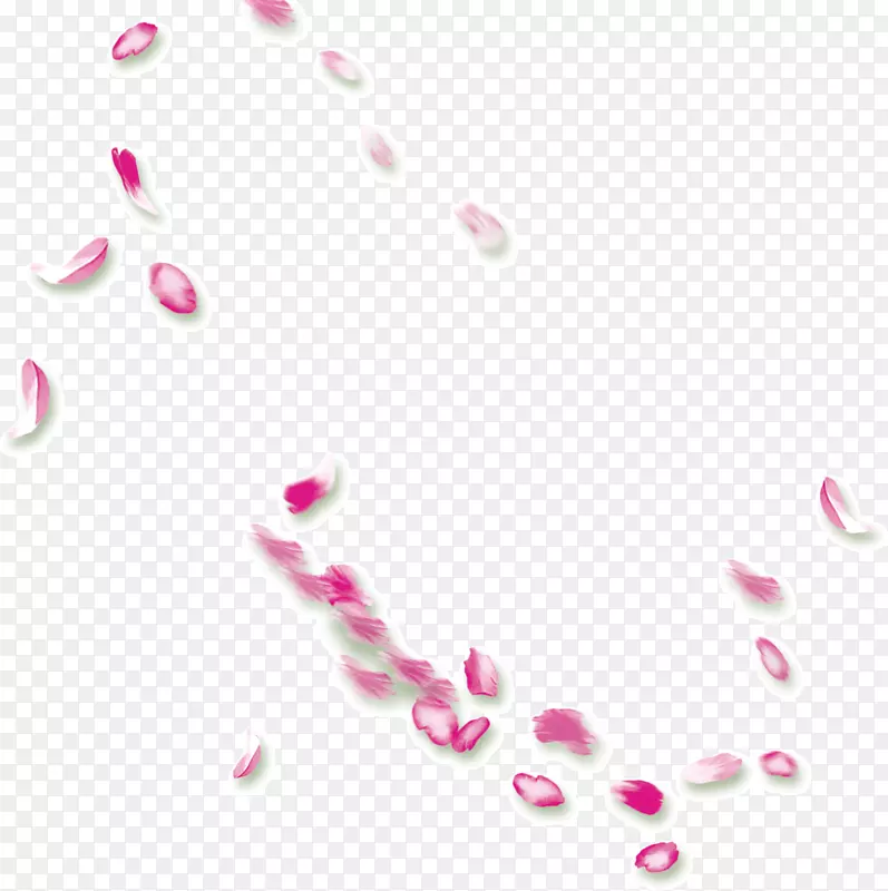 漂浮粉色花瓣