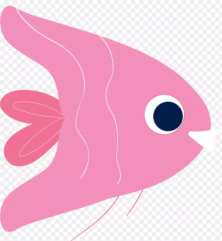 世界海洋日游动的粉色小鱼