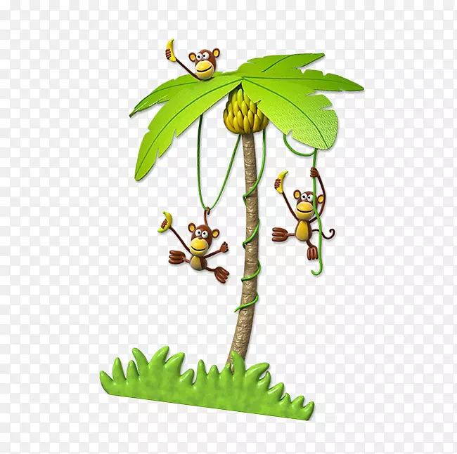 小猴子爬树摘香蕉