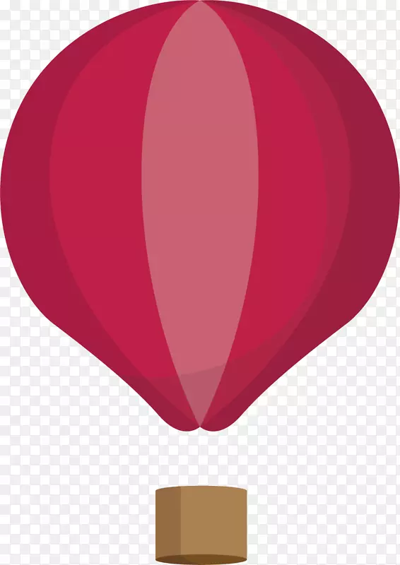 矢量图粉色的热气球