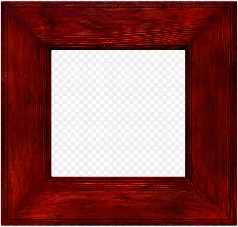 红色纹理木质方框