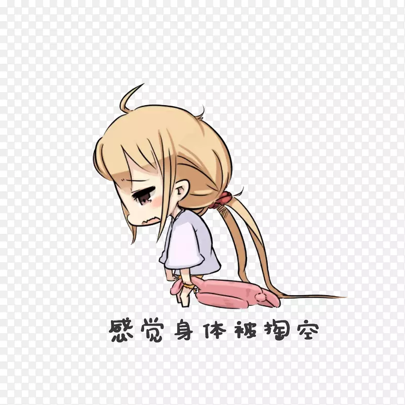 卡通拖着背包无力走着的女孩素材PNG图片素材下载_图片编号qvmbegzy-免抠素材网