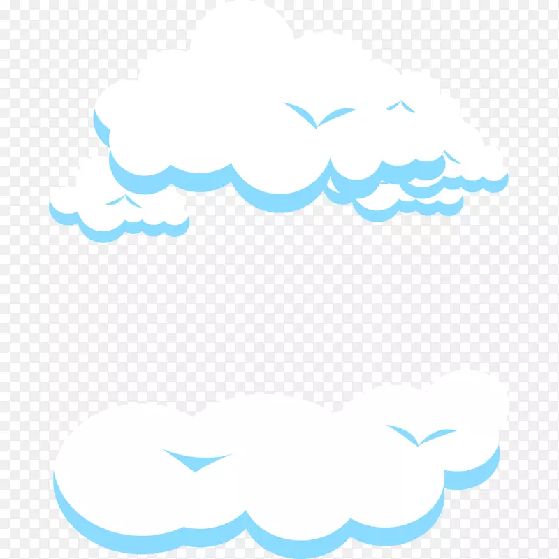 扁平化白色云朵样式