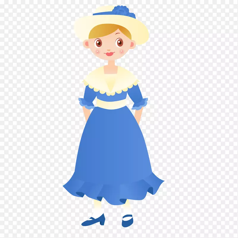 蓝色的童装裙子设计