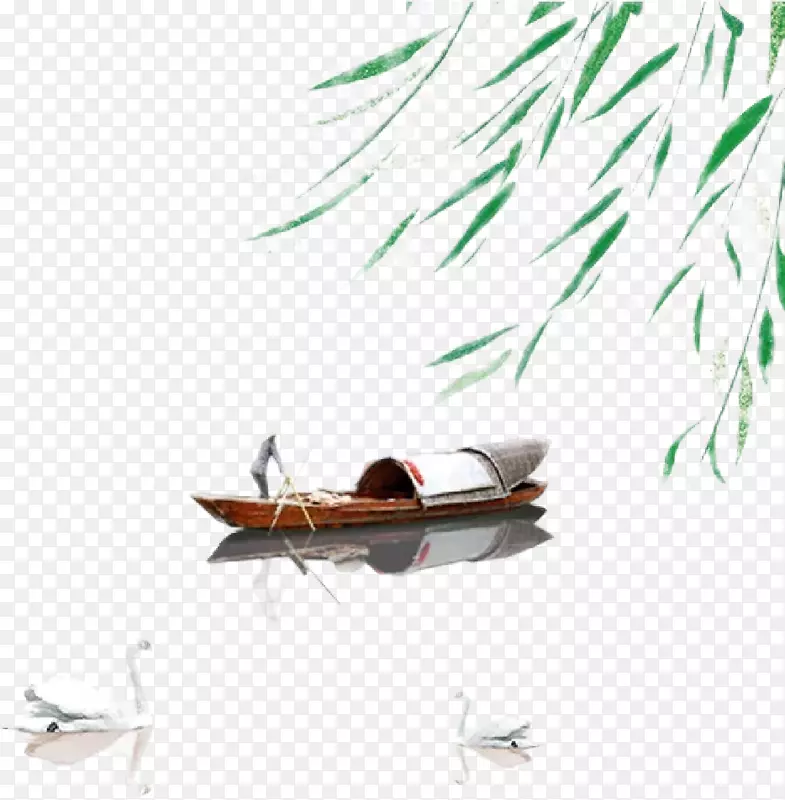 柳树和大鹅的