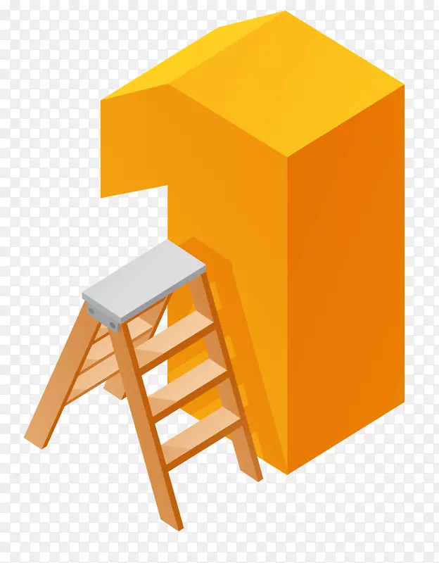橙色建筑模型