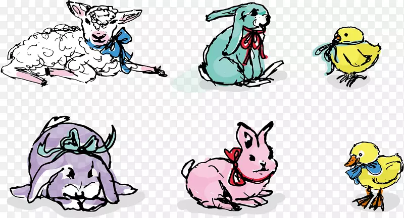 水彩小兔插画设计