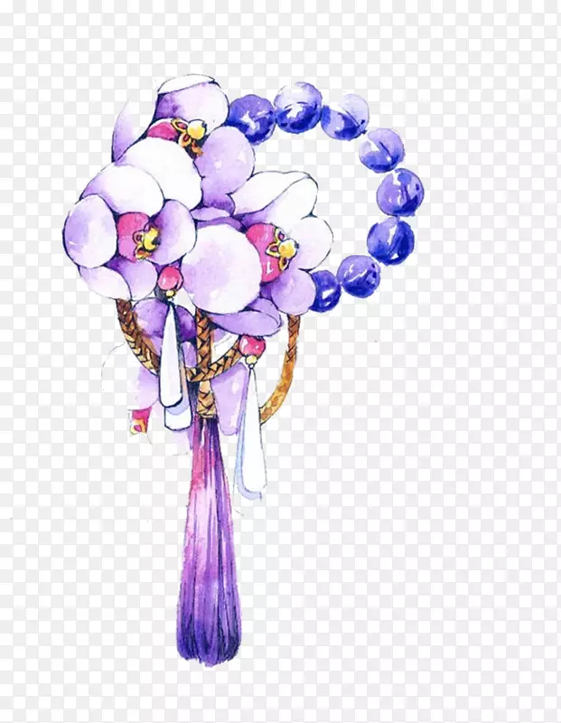 紫色花朵首饰