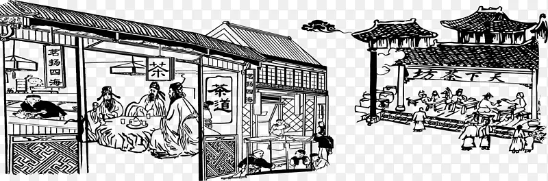 中国古代茶楼PNG图片素材下载_图片编号yxjpbmwy-免抠素材网