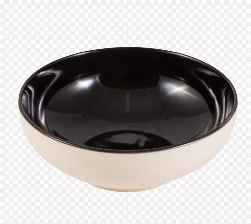 白色表面黑色内部的陶瓷制品碗