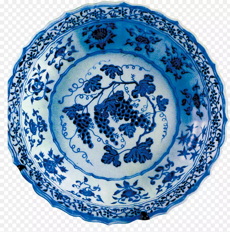 景德镇青花瓷器雕花工艺古代文物