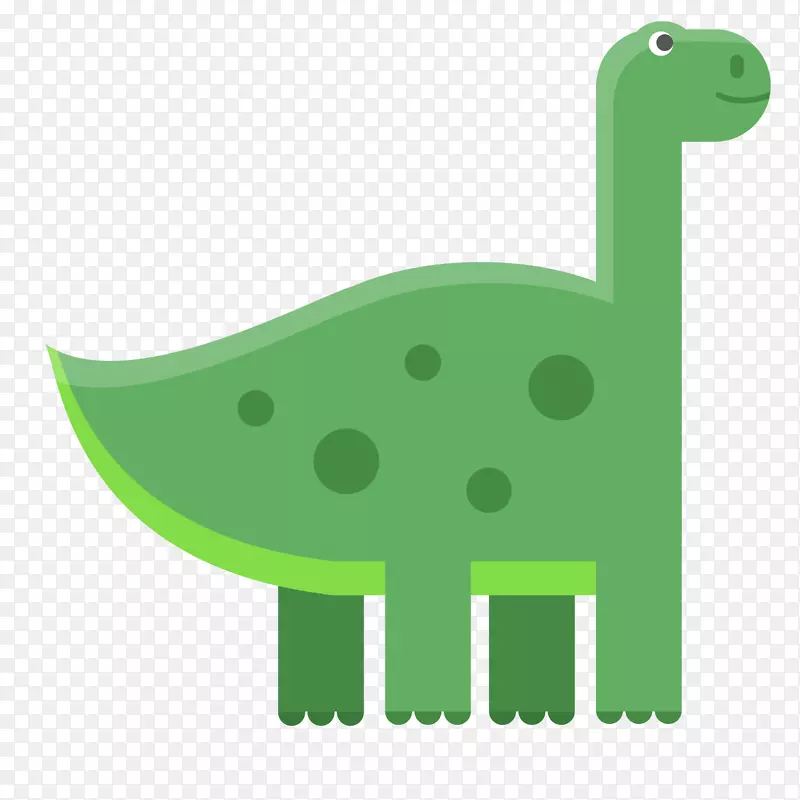 绿色的手绘恐龙设计