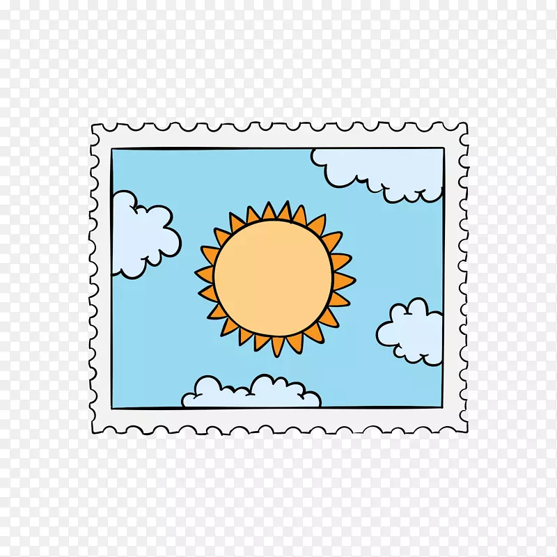 太阳和云彩邮票