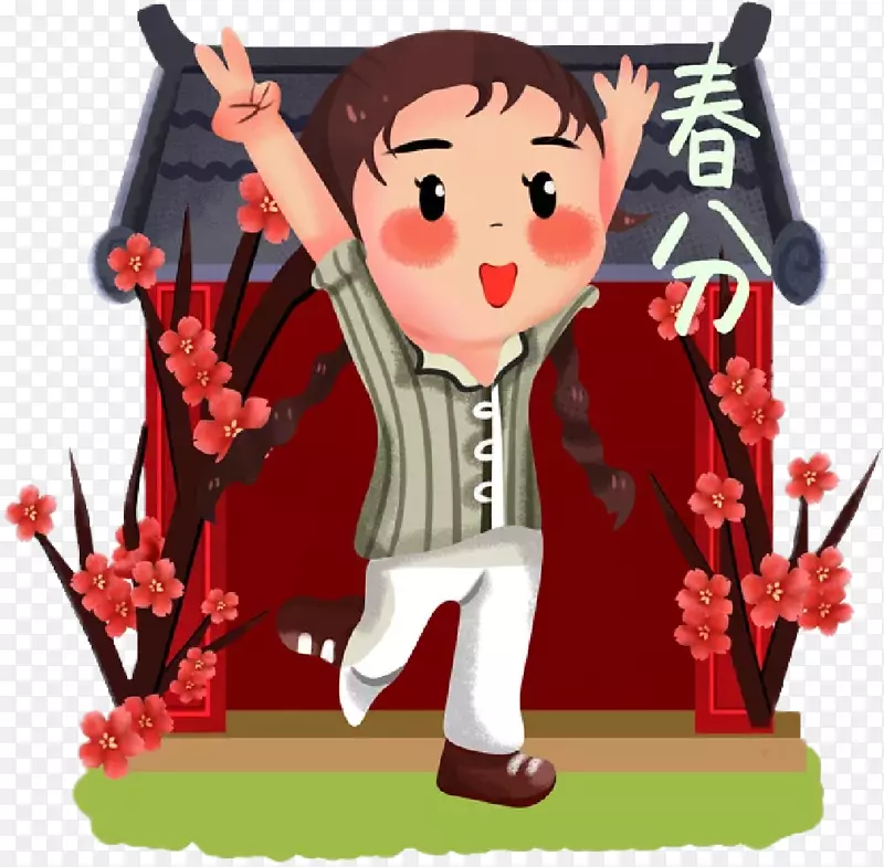 春分桃花朵朵开