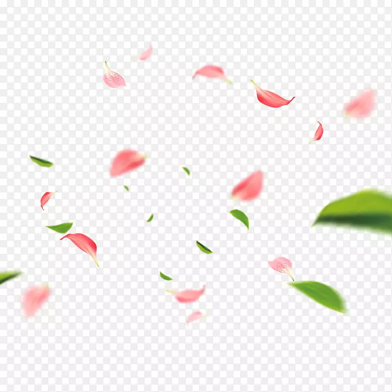 粉色桃花花瓣设计元素