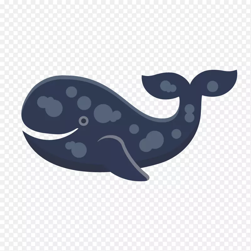 卡通矢量海洋生物鲸鱼素材