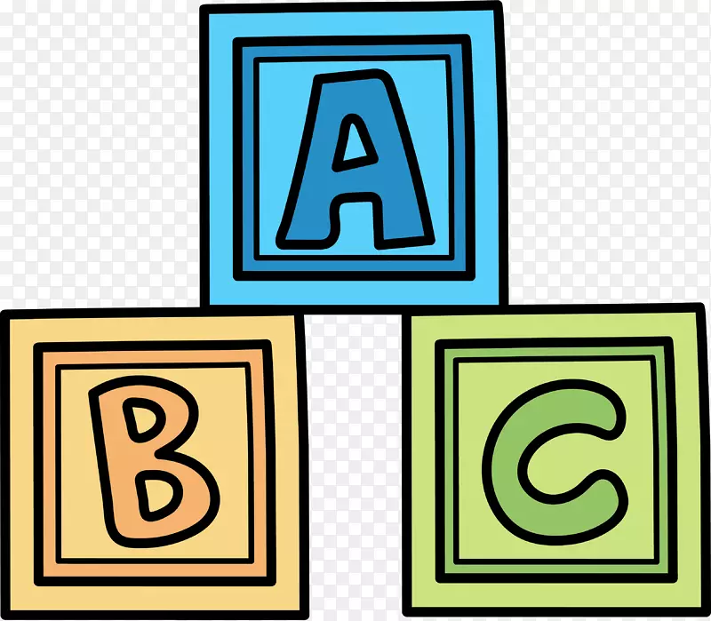 矢量ABC字母积木
