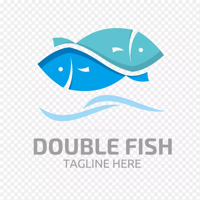 蓝色小鱼的logo
