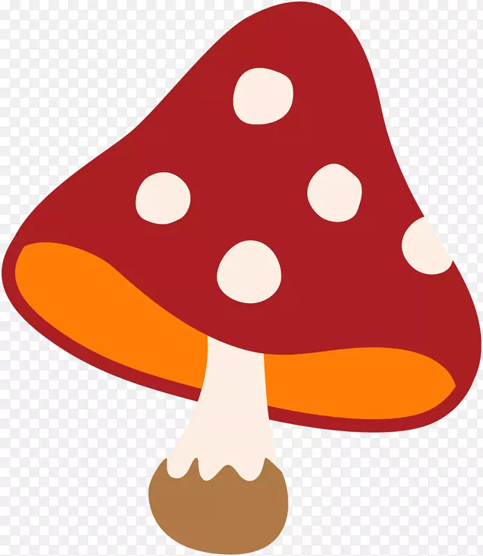 红色卡通蘑菇装饰