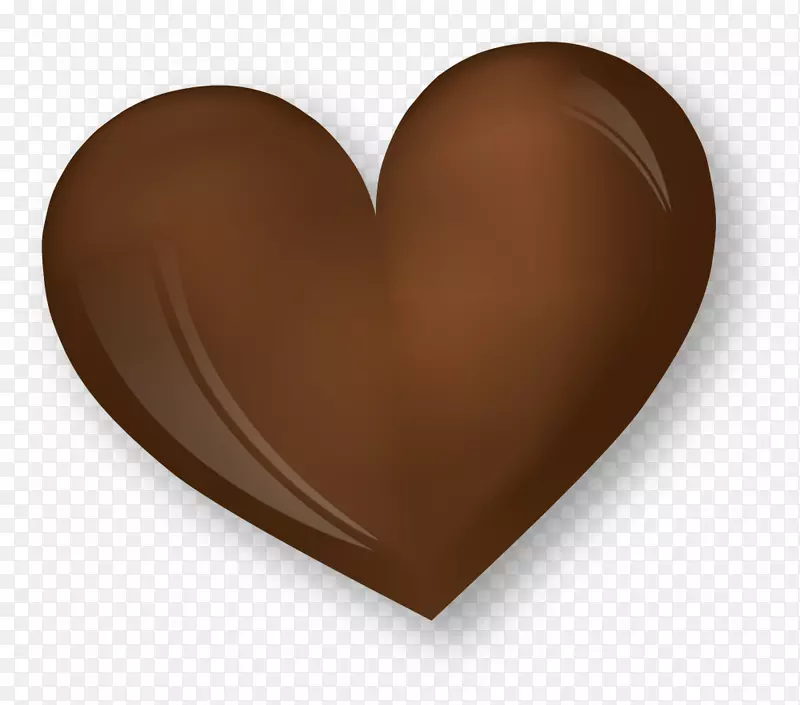 咖啡色情人节爱心巧克力