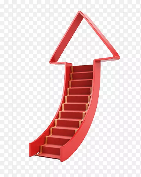 红色箭头台阶