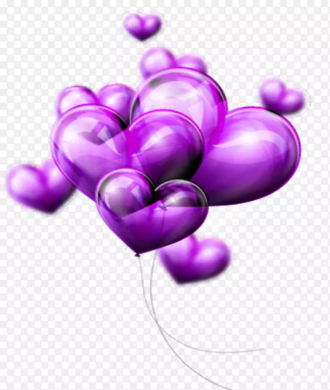 紫色卡通手绘装饰气球