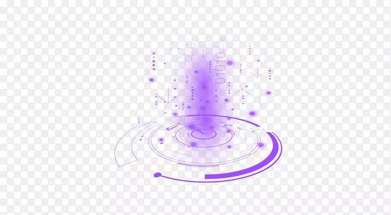紫色科技图标装饰